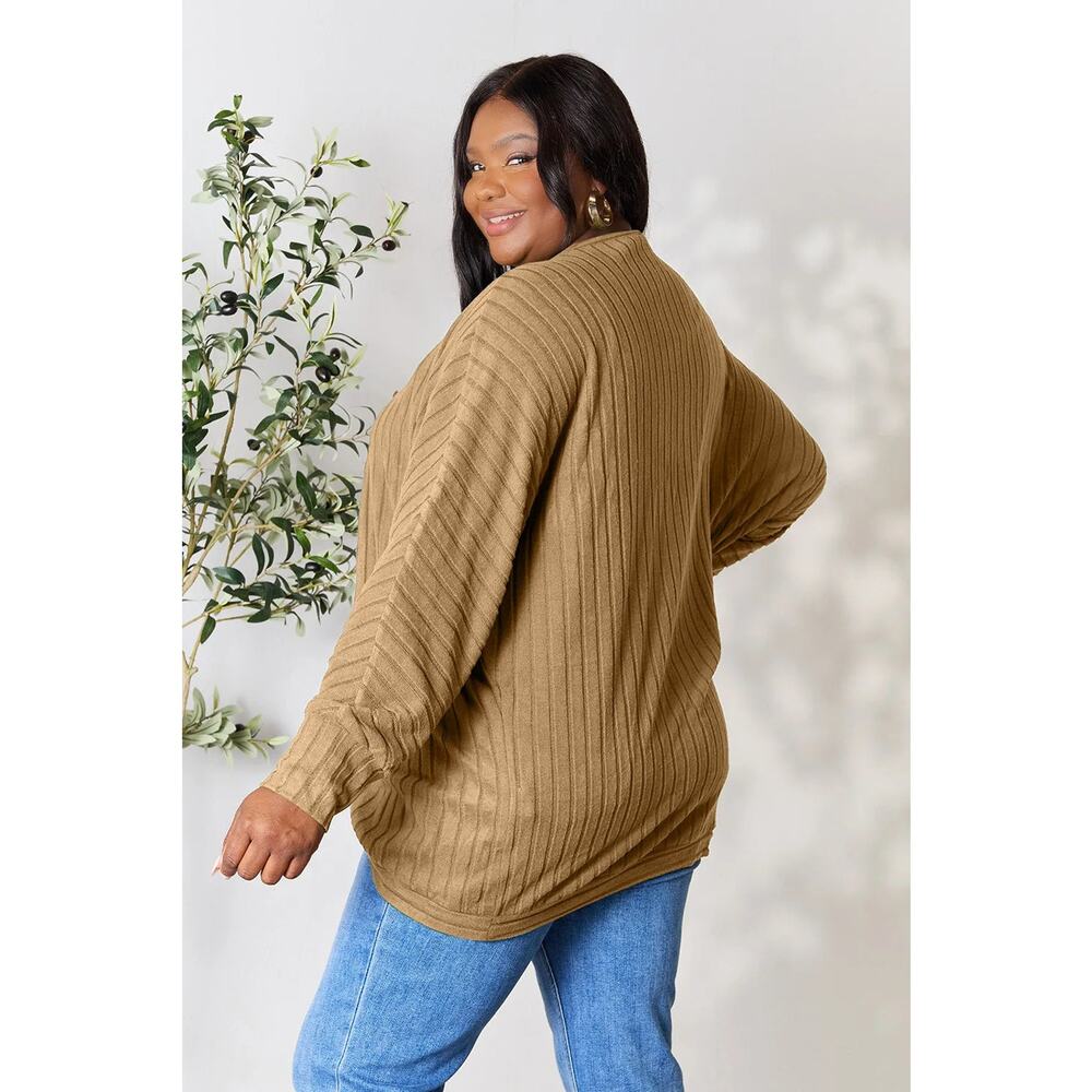 Basic Bae Full Size Ribbed Cocoon Cardigan - Picture 13 of 16
